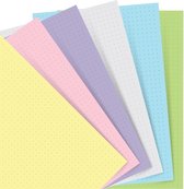 Filofax Feuilles Pocket Dot 14 x 9 Cm Papier Pastel 60 Pièces