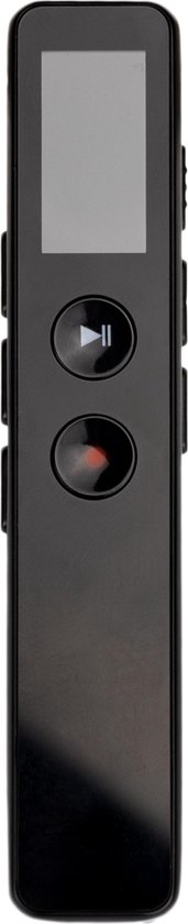 Digitale Voice Recorder - Dictafoon - Spraakrecorder - Audio Recorder  - 16GB Interne Opslag - Inclusief Oortjes - USB Oplaadbaar- Compact Mini Formaat - Audio in MP3 of WAV met Ruisonderdrukking - Draadloze Memo Recorder - Zwart - Buqra