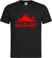 Zwart T shirt met Rood "Fortnite Battle Royal"  print size M