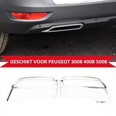 Uitlaat Look Strip Lijst Trim Chrome Geschikt Voor Peugeot 3008 4008 5008 Styling Exhaust tips