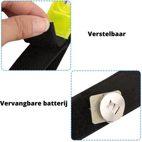 Reflecterende Banden 16 Stuks Reflecterende Hardloopbanden, Reflecterende Sportarm - en Enkelbanden, Lichtgevende Band/Reflecterende Tapes voor Buitensporten/Fietsen