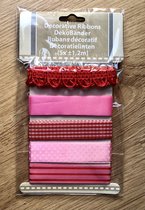 Decoratie linten 5x 1,2m  Roze