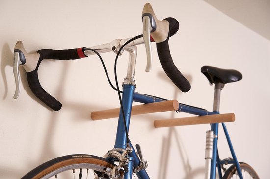 BOTL Amsterdam #3 - 100% Beuken - Natural Oil - Fiets ophangsysteem - [Muurbeugel fiets] - Fietsbeugel - fiets ophangbeugel - Fietshanger - Fiets hanger muur - fiets ophang systeem - Fiets muurhaak - Fiets hanger - Fiets ophangen - Fiets Muur wand van BOTL Amsterdam — afbeelding 4