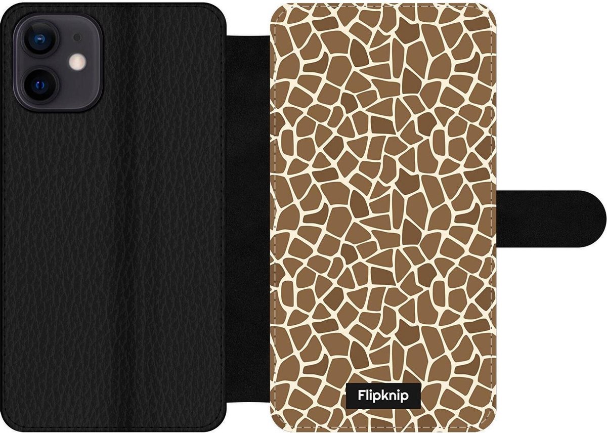 Wallet case - geschikt voor iPhone 12 Mini - Giraffeprint