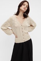 Object Vest Objnoelle L/s Knit Cardigan 113 23035080 Sandshell Dames Maat - S