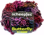 SCHEEPJES BUTTERFLY 011 PAARS ROZE ROOD, PAK MET 5 BOLLEN a 100 GRAM.