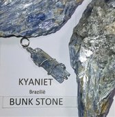 Kyaniet - 100 % natuurlijke Edelsteen - Hanger - Bunkstone - Gratis verzending - Anti allergisch sieraad - Edelstenen - Spirituele steen - Gratis koordje