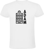 Amsterdam Heren t-shirt | grachtenpand | mokum | 020 | hoofdstad | wit