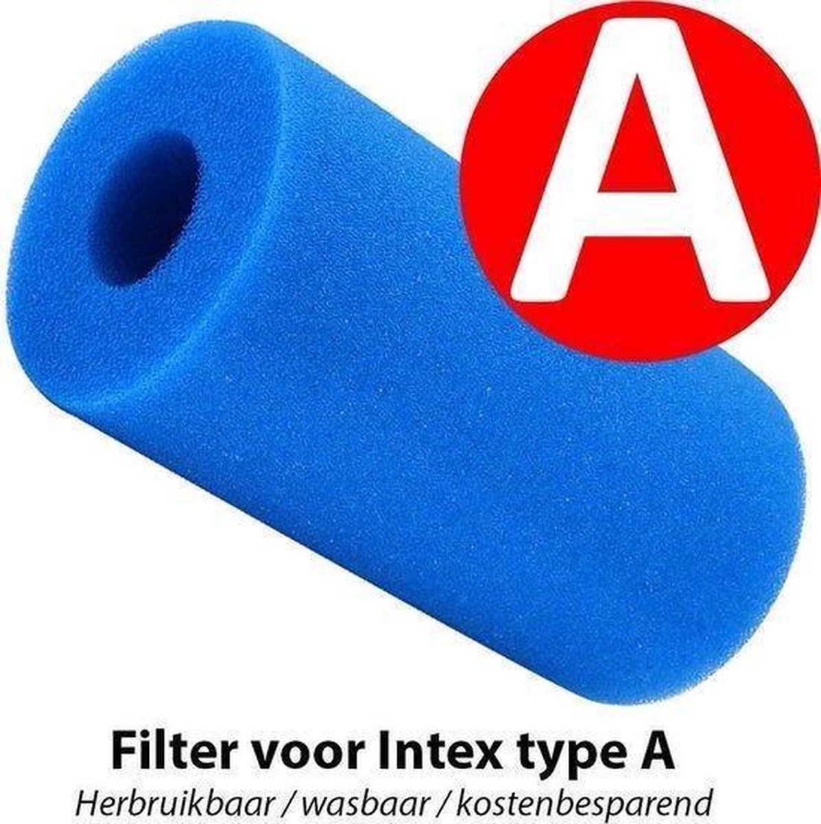 Herbruikbare Zwembad Filter Cartridge - Uitwasbaar - 4x Duurzamer - Intex Type A - Bestway Type III - Foam Filter voor Zwembad Onderhoud - Zwembadfilter Cartridge