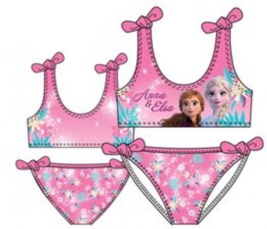 Disney Frozen bikini - koraal - maat 104 | bol.com
