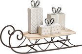 Kerst - Kerstdecoratie - Kerstdagen - Decoratief sleetje met cadeautjes