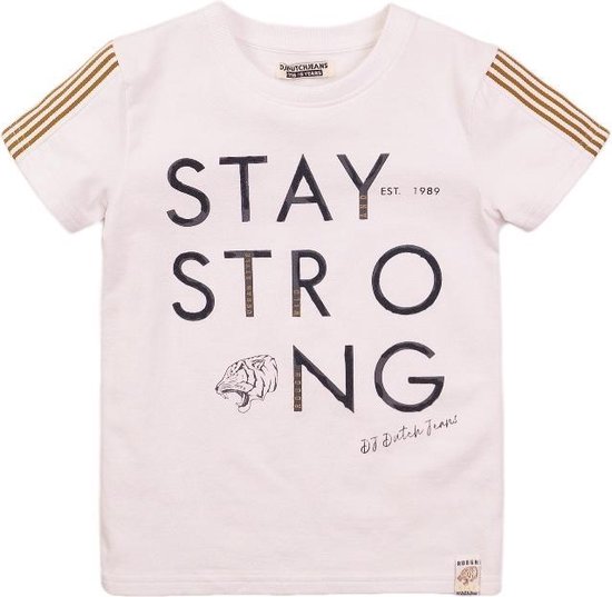 DJ Dutchjeans T-Shirt wit Stay Strong
