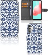 Telefoon Hoesje Samsung Galaxy A32 5G Book Case Flower Blue