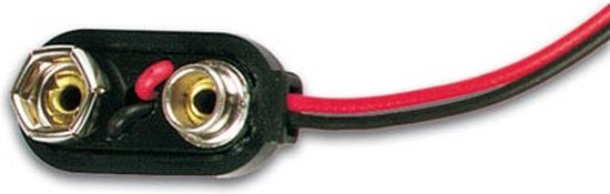 Batterijclip Voor 1 X 9V-Cel ("I"-Type)