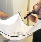 VSE baard schort / baard cape inclusief 2 zuignappen lichtgewicht wit