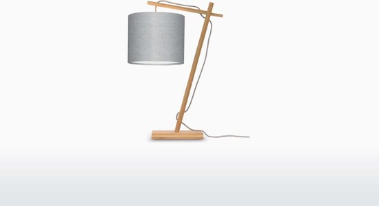 GOOD&MOJO Tafellamp Andes - Bamboe/Lichtgrijs - 30x18x46cm - Scandinavisch,Bohemian