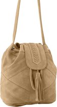 Suéde Dames Handtas / Crossbodytas van Duitse modehuis Heine, Beige