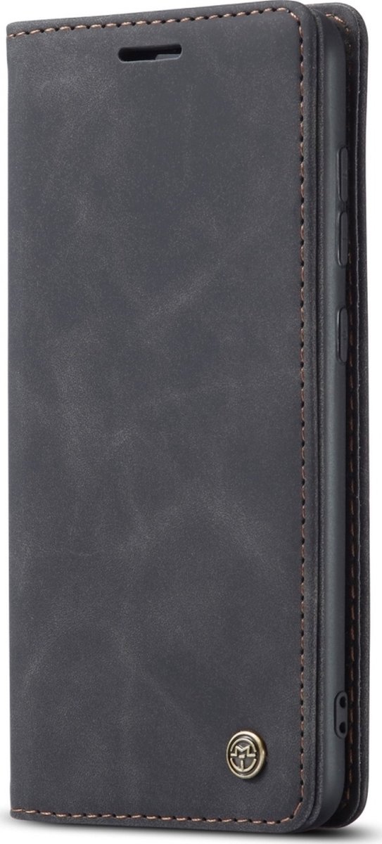 Caseme Telefoonhoesje geschikt voor Samsung Galaxy A51 Hoesje | Caseme 013 Bookcase Portemonnee | Pasjeshouder voor 2 Pasjes | Telefoonhoesje voor Pinpas / OV Kaart / Rijbewijs - Zwart