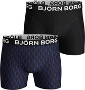 Björn Borg Premium Cotton Stretch Lange short - 2 Pack Zwart - 2031-1016-72731 - S - Mannen