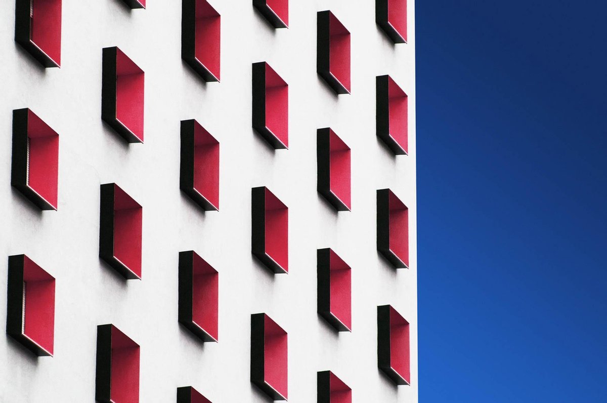 Schilderij - detail - gebouw - Collectie rhythm of the city - Dibond wit - 148x98cm