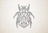 Line Art - Beetle - M - 69x60cm - EssenhoutWit - geometrische wanddecoratie