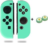 Siliconen Joy-Con Controller Hoesjes + Gaming Thumbsticks (1 Set = 2 Thumbgrips) | Beschermhoes Skin | Geschikt voor Nintendo Switch & Lite | Softcover Case | Thumb grips | Grip |