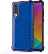 Voor Xiaomi Mi CC9e / A3 Shockproof Honeycomb PC + TPU Case (blauw)
