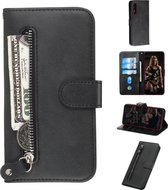Voor Huawei Honor 9X / Honor 9X Pro Fashion Calf Texture Zipper Horizontal Flip PU Leather Case, with Holder & Card Slots & Wallet (Black)