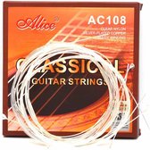Alice ® AC108N - Set de Cordes de guitare haut de Premium - Guitare classique - Cordes en nylon et Koper plaqué argent