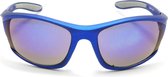 LYON BLUE - Matt Blauw/Grijs Sportbril met UV400 Bescherming - Unisex & Universeel - Sportbril - Zonnebril voor Heren en Dames - Fietsaccessoires