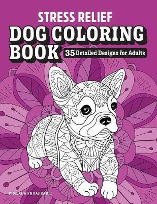 Stress Relief Dog Coloring Book - cover