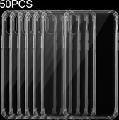 50-PCS Ultradunne transparante TPU zachte beschermhoes voor iPhone XS Max (transparant)