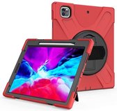 iPad Pro 12.9 (2018/2020) Cover - Hand Strap Armor Case - Rood