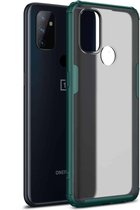 Voor OnePlus Nord N100 Vierhoekige schokbestendige TPU + pc-beschermhoes (groen)