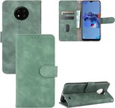 Voor Oukitel C19 Effen Kleur Huid Voel Magnetische Gesp Horizontale Flip Kalf Textuur PU Lederen Case met Houder & Kaartsleuven & Portemonnee (Groen)