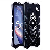 Voor OPPO A92s Vulcan Pattern schokbestendige beschermhoes (zwart)