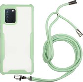 Voor Samsung Galaxy A91 / M80s / S10 Lite acryl + kleur TPU schokbestendig hoesje met nekkoord (avocado)