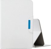 Voor 10 inch universele effen kleur horizontale flip lederen tas met kaartsleuven & houder & portemonnee (wit)