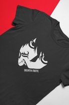 Death Note L Face T-Shirt - Zwart - Manga Anime Merchandise - Cadeau voor geeks - Unisex Maat S