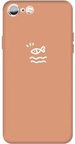 Voor iPhone 6s / 6 Small Fish Pattern Colorful Frosted TPU telefoon beschermhoes (Coral Orange)