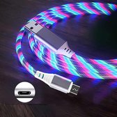 2,4 A USB naar Micro USB Kleurrijke Streamer snellaadkabel, lengte: 1 m (gekleurd licht)