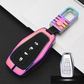Auto Lichtgevende All-inclusive Zinklegering Sleutel Beschermhoes Sleutel Shell voor Geely C Stijl Smart 4-knop (Kleur)