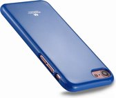 GOOSPERY JELLY CASE voor iPhone 8 & 7 TPU Glitterpoeder Valbestendig Beschermende Cover Case (Donkerblauw)