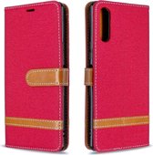 Voor Sony Xperia L4 Kleuraanpassing Denim Textuur Horizontale Flip Leren Case met Houder & Kaartsleuven & Portemonnee & Lanyard (Rood)