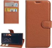 Voor Sony Xperia X Compact Texture Horizontale Flip Leren Case met Houder & Kaartsleuven & Portemonnee (Bruin)