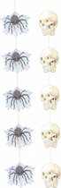 Hangdecoratie spin en doodskop.