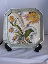 Wandbord Jugendstil / Art nouveau, 100 % handgeschilderd.