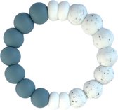 Chewies & More Duo Cool Bijtring Dusty Blue/Wit Gritt 0m+