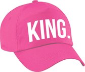 King fun pet roze voor dames en heren - King baseball cap - carnaval fun accessoire / Koningsdag