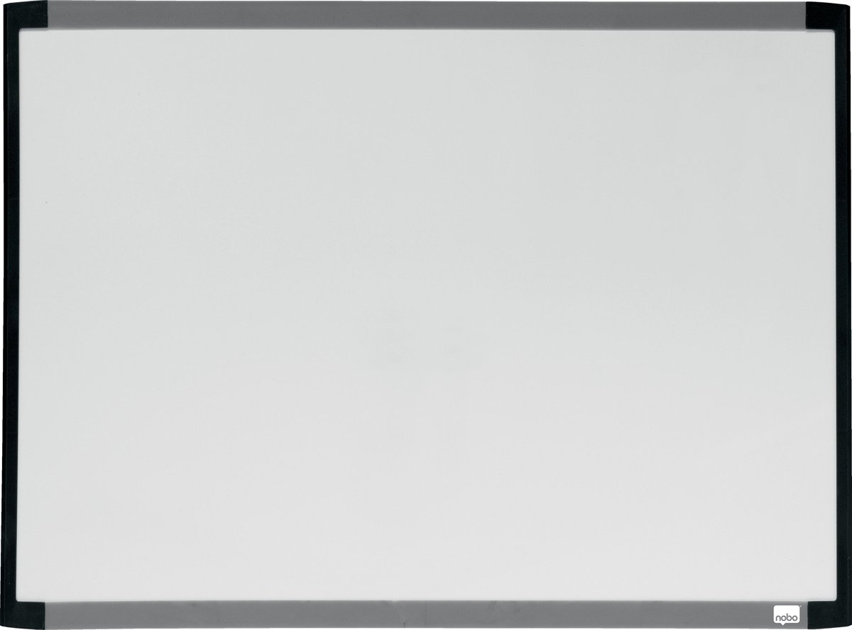 Nobo Droog Uitwisbaar Magnetisch Whiteboard - 58,5x43cm - Inclusief Montageset, Magneten En Markers - Wit - Nobo